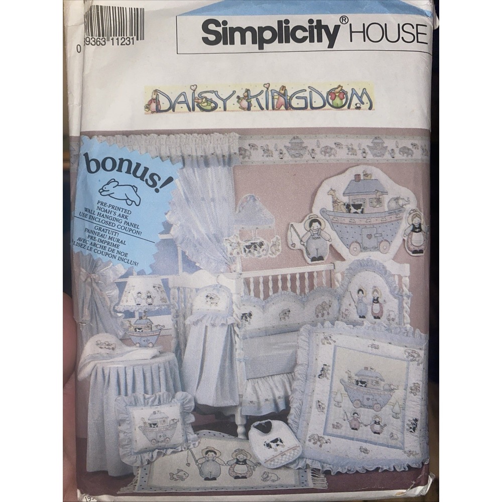 Vintage 1991 Simplicity House Sewing Pattern 7255 Daisy Kingdom Noahs Ark Uncut
